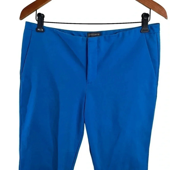 Vince Camuto Blue Pants Size 8 Womens Business Career Solid Pattern Straight Leg - Picture 3 of 7